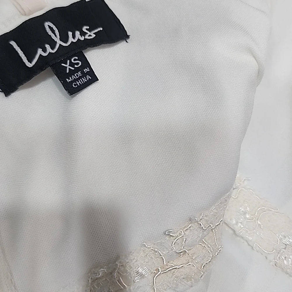 Lulu's Cream Halter Maxi Gown for Brides/ Wedding Guests. XS - Picture 14 of 15